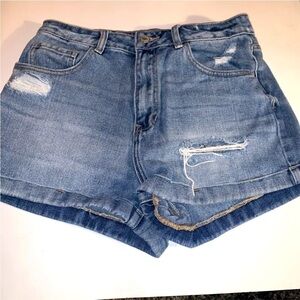 PacSun Mom Short Distressed Senim High Waisted Cuffed Shorts Women’s Size 29